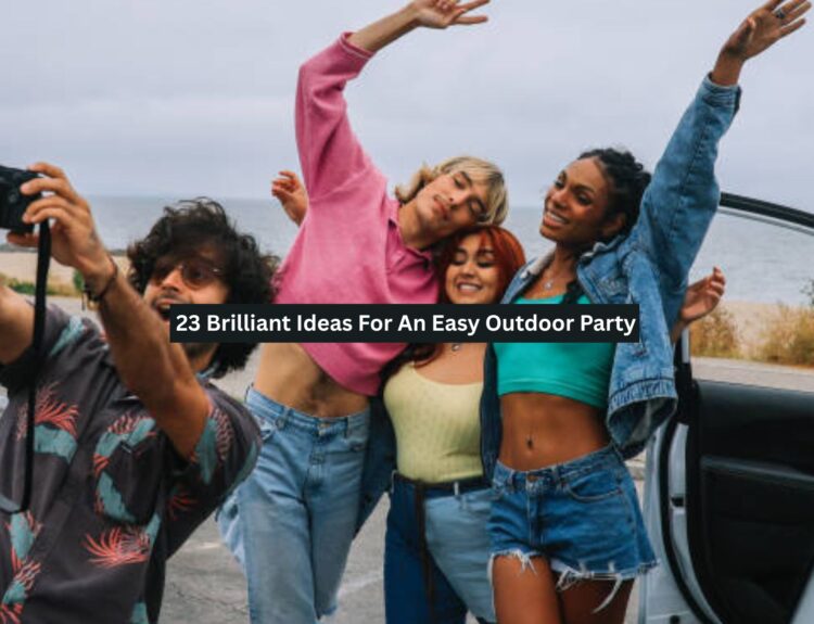 Nighttime Backyard Party